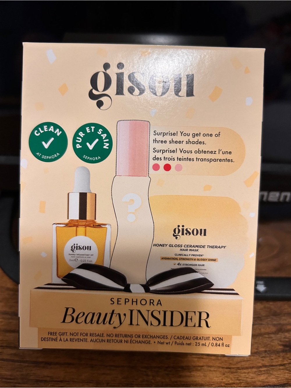 Sephora Birthday Gisou The Honey Hive Infused Surprise Lip & Hair Set Unopened